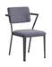 Cargo Gray Fabric & Gunmetal Chair - Marjories Furniture (Las Vegas, NV)