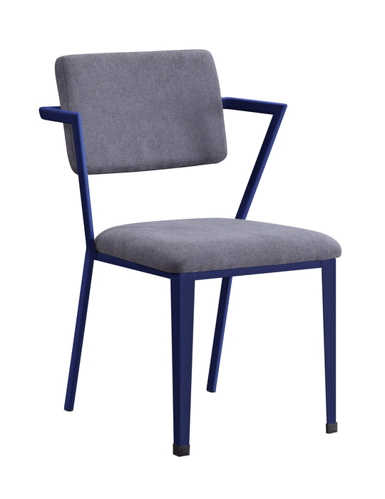 Cargo Gray Fabric & Blue Chair - Marjories Furniture (Las Vegas, NV)