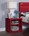 Cargo Red Nightstand (USB) - Marjories Furniture (Las Vegas, NV)