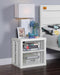 Cargo White Nightstand (USB) - Marjories Furniture (Las Vegas, NV)