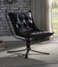Carney Vintage Blue Top Grain Leather Accent Chair - Marjories Furniture (Las Vegas, NV)