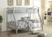 Cayelynn Silver Bunk Bed (Twin/Full) - Marjories Furniture (Las Vegas, NV)