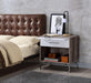 Cistus Weathered Gray Oak & White Accent Table - Marjories Furniture (Las Vegas, NV)