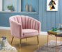 Colla Blush Pink Velvet & Gold Accent Chair - Marjories Furniture (Las Vegas, NV)