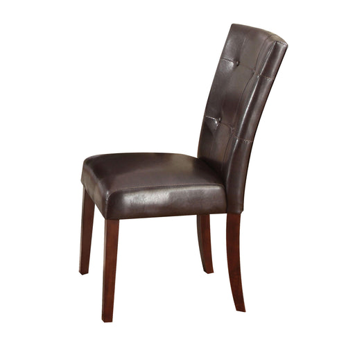 Danville Espresso PU & Walnut Side Chair - Marjories Furniture (Las Vegas, NV)