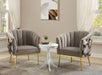 Colla Black Velvet & Gold Accent Chair - Marjories Furniture (Las Vegas, NV)