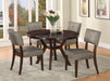 Drake Gray Fabric & Espresso Side Chair - Marjories Furniture (Las Vegas, NV)