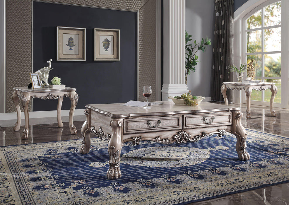 Dresden Vintage Bone White Coffee Table - Marjories Furniture (Las Vegas, NV)