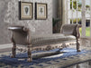 Dresden Vintage Bone White & PU Bench - Marjories Furniture (Las Vegas, NV)