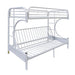 Eclipse White Bunk Bed (Twin/Full/Futon) - Marjories Furniture (Las Vegas, NV)