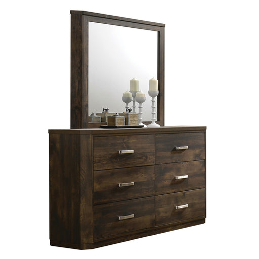 Elettra Rustic Walnut Mirror - Marjories Furniture (Las Vegas, NV)