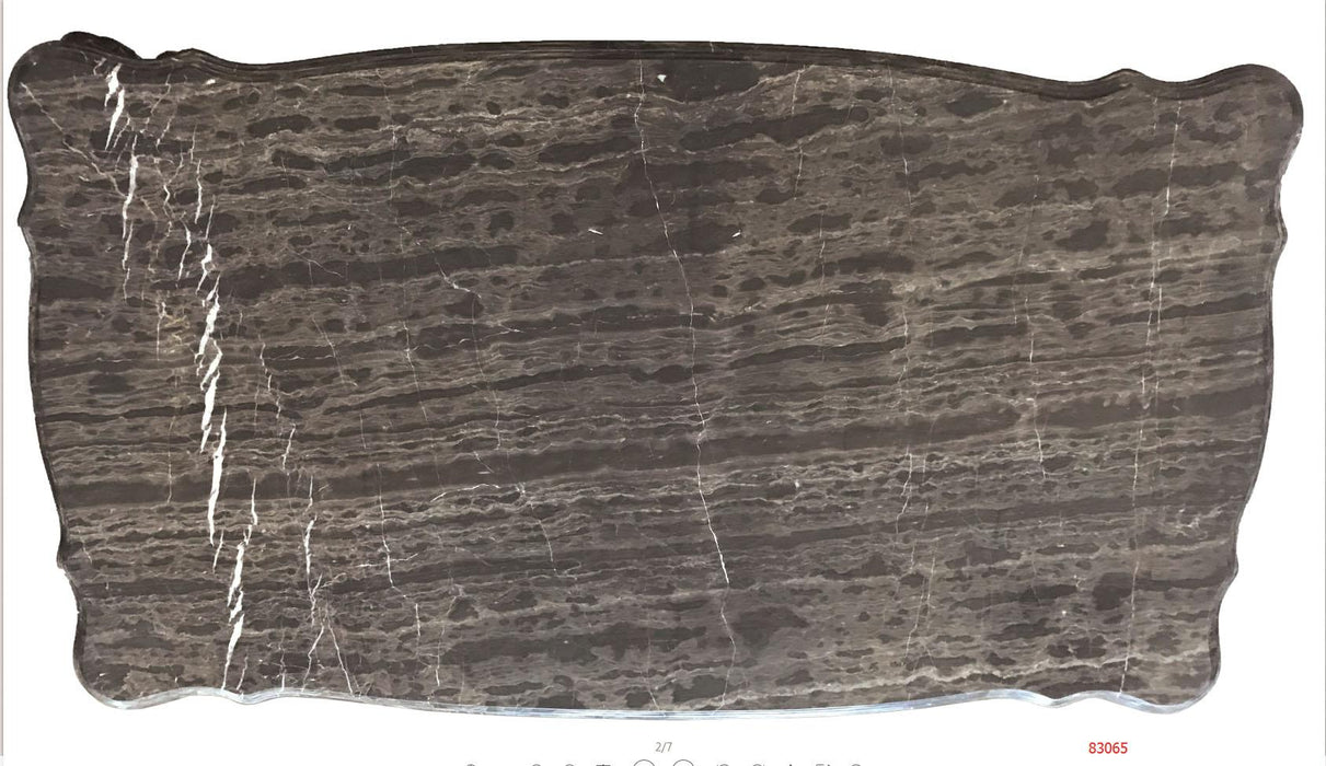 Eustoma Marble & Walnut Coffee Table - Marjories Furniture (Las Vegas, NV)