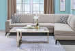 Feit Faux Marble & Champagne Coffee Table - Marjories Furniture (Las Vegas, NV)