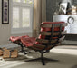 Gandy Antique Red Top Grain Leather Chair & Ottoman (2Pc Pk) - Marjories Furniture (Las Vegas, NV)
