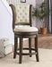 Glison Beige Fabric & Walnut Counter Height Chair (1Pc) - Marjories Furniture (Las Vegas, NV)