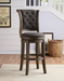 Glison Charcoal Fabric & Walnut Counter Height Chair (1Pc) - Marjories Furniture (Las Vegas, NV)