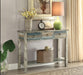 Glancio Antique White & Teal Console Table - Marjories Furniture (Las Vegas, NV)