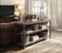 Gorden Weathered Oak & Antique Silver Console Table - Marjories Furniture (Las Vegas, NV)