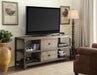 Gorden Weathered Oak & Antique Silver TV Stand - Marjories Furniture (Las Vegas, NV)