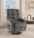Ipompea Gray Velvet Recliner w/Power Lift & Massage - Marjories Furniture (Las Vegas, NV)