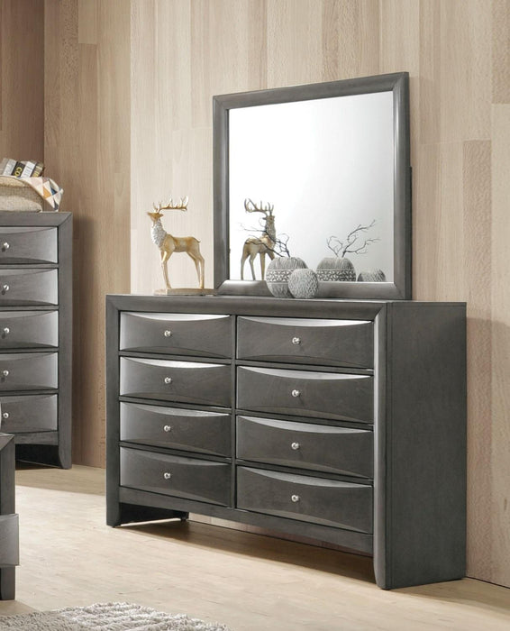 Ireland Gray Oak Mirror - Marjories Furniture (Las Vegas, NV)