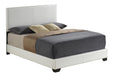 Ireland III White PU Queen Bed - Marjories Furniture (Las Vegas, NV)