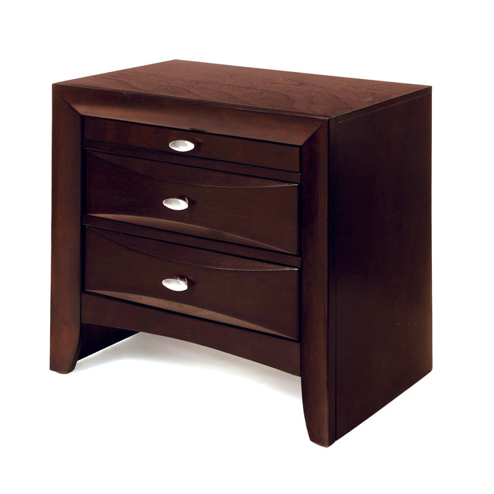 Ireland Espresso Nightstand - Marjories Furniture (Las Vegas, NV)