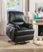 Ixora Black PU Recliner w/Power Lift & Massage - Marjories Furniture (Las Vegas, NV)