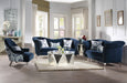 Jaborosa Blue Velvet Sofa w/3 Pillows - Marjories Furniture (Las Vegas, NV)