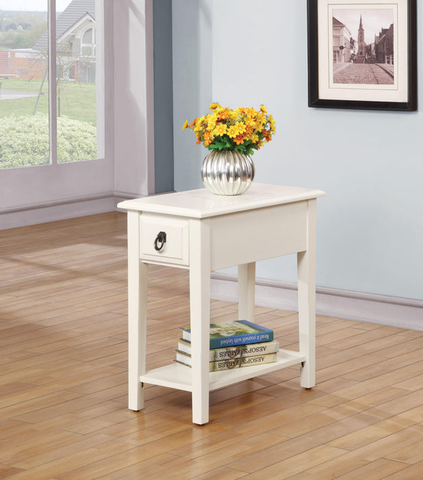 Jeana White Side Table - Marjories Furniture (Las Vegas, NV)