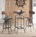 Kaeso Walnut & Gunmetal Bar Table - Marjories Furniture (Las Vegas, NV)