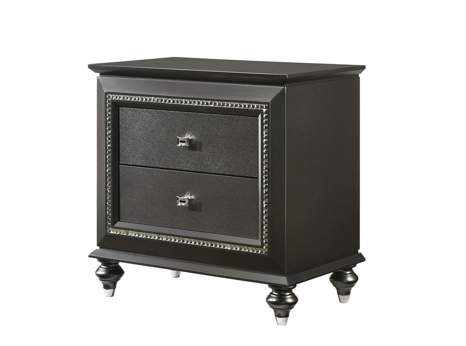Kaitlyn Metallic Gray Nightstand - Marjories Furniture (Las Vegas, NV)
