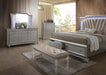 Kaitlyn PU & Clear Acrylic Bench - Marjories Furniture (Las Vegas, NV)