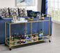 Kenda Clear Glass, Mirrored & Gold Serving Cart - Marjories Furniture (Las Vegas, NV)