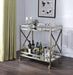 Kristensen Antique Gold & Mirror Serving Cart - Marjories Furniture (Las Vegas, NV)
