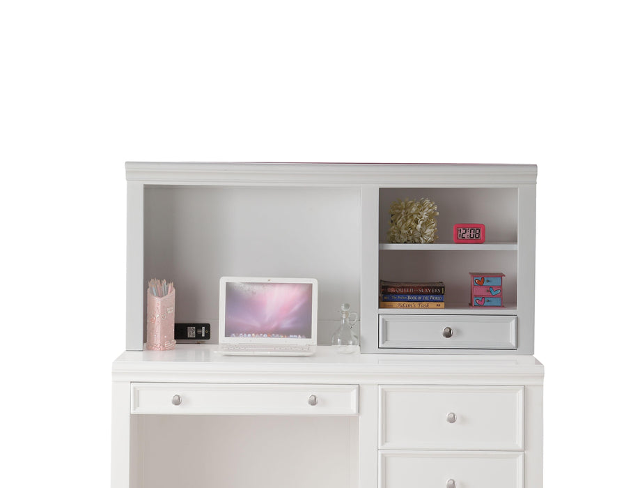 Lacey White Computer Hutch - Marjories Furniture (Las Vegas, NV)