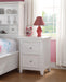 Lacey White Nightstand (2 DRAWERS) - Marjories Furniture (Las Vegas, NV)