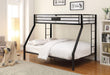 Limbra Sandy Black Bunk Bed (Twin XL/Queen) - Marjories Furniture (Las Vegas, NV)