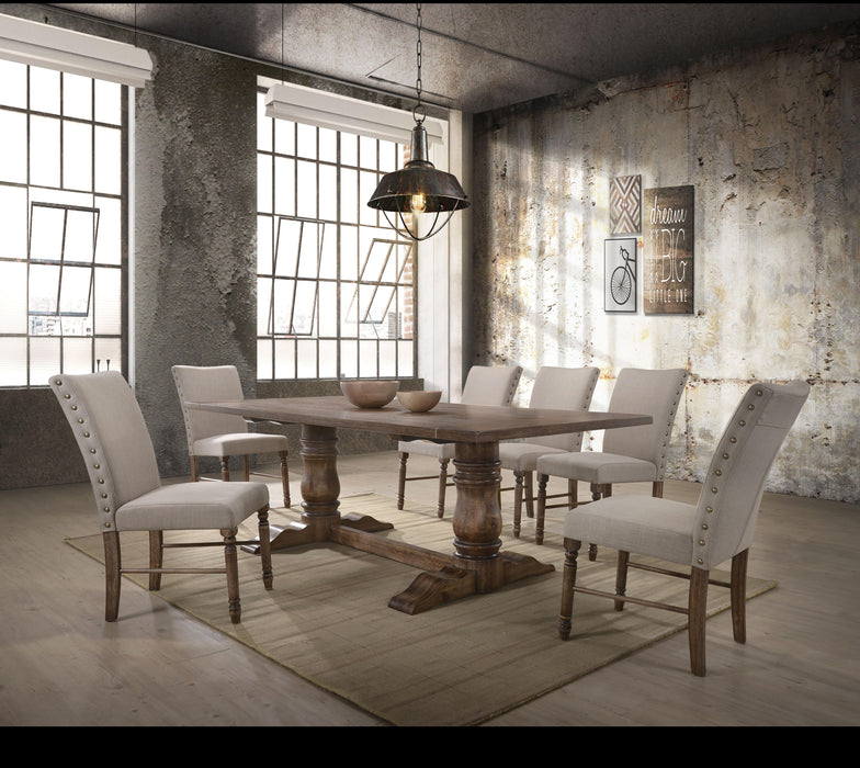 Leventis Weathered Oak Dining Table - Marjories Furniture (Las Vegas, NV)