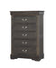 Louis Philippe Dark Gray Chest - Marjories Furniture (Las Vegas, NV)