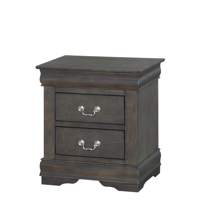 Louis Philippe Dark Gray Nightstand - Marjories Furniture (Las Vegas, NV)