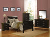 Louis Philippe III Black Twin Bed - Marjories Furniture (Las Vegas, NV)