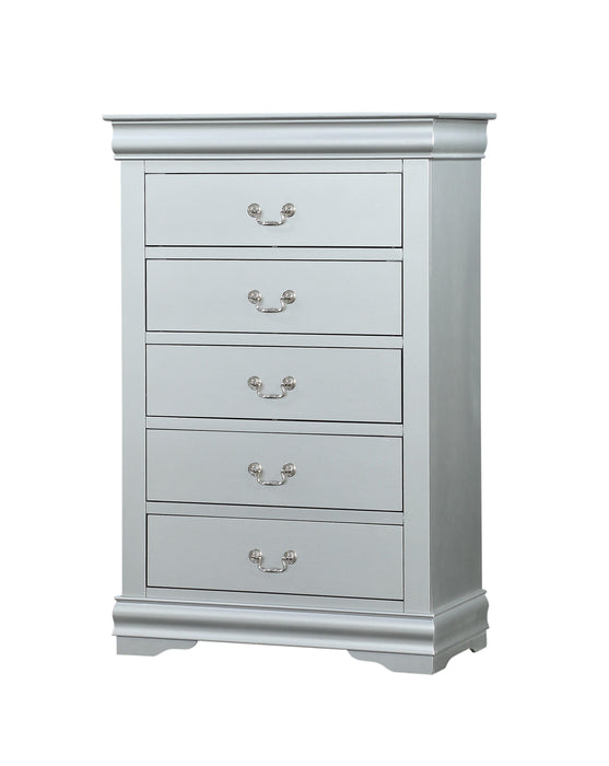 Louis Philippe Platinum Chest - Marjories Furniture (Las Vegas, NV)