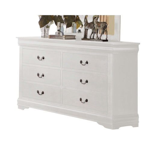 Louis Philippe White Dresser - Marjories Furniture (Las Vegas, NV)