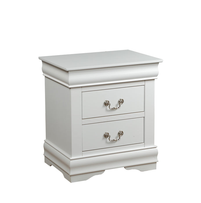 Louis Philippe White Nightstand - Marjories Furniture (Las Vegas, NV)
