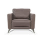 Malaga Taupe Leather Chair - Marjories Furniture (Las Vegas, NV)