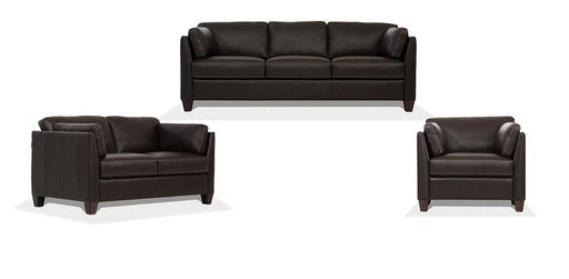 Matias Chocolate Leather Sofa - Marjories Furniture (Las Vegas, NV)