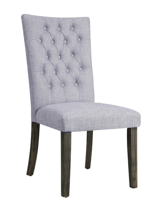 Merel Gray Linen & Gray Oak Side Chair - Marjories Furniture (Las Vegas, NV)