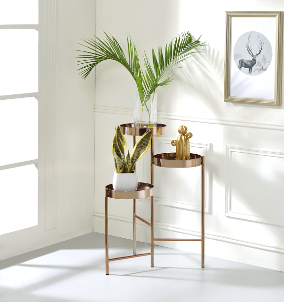 Namid Gold Plant Stand - Marjories Furniture (Las Vegas, NV)