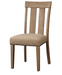 Nathaniel Fabric & Maple Side Chair , Slatted Back - Marjories Furniture (Las Vegas, NV)